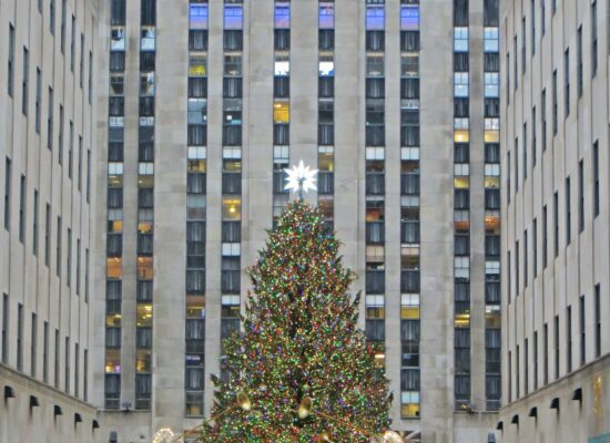 christmas tree in rockefeller center new york